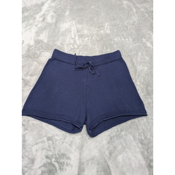 NWT Life Is Good Women's L Knit Shorts - Navy Blue - Picture 1 of 7